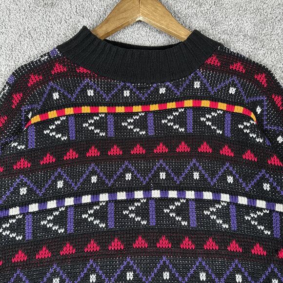 Vtg In Resource By Doris Skis Sweater Womens M Multicolor Fair Isle Halloween - Picture 1 of 14